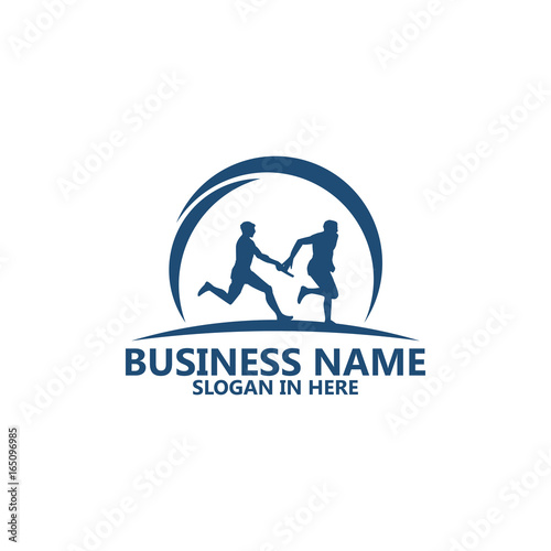 Run Relay Logo Template Design