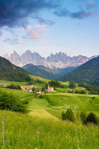 Santa Maddalena village in front of the Odle Dolomites Group