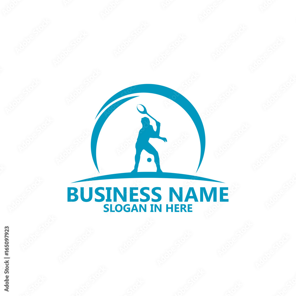 Tennis Player Logo Template Design Tennis Player Logo Template Design