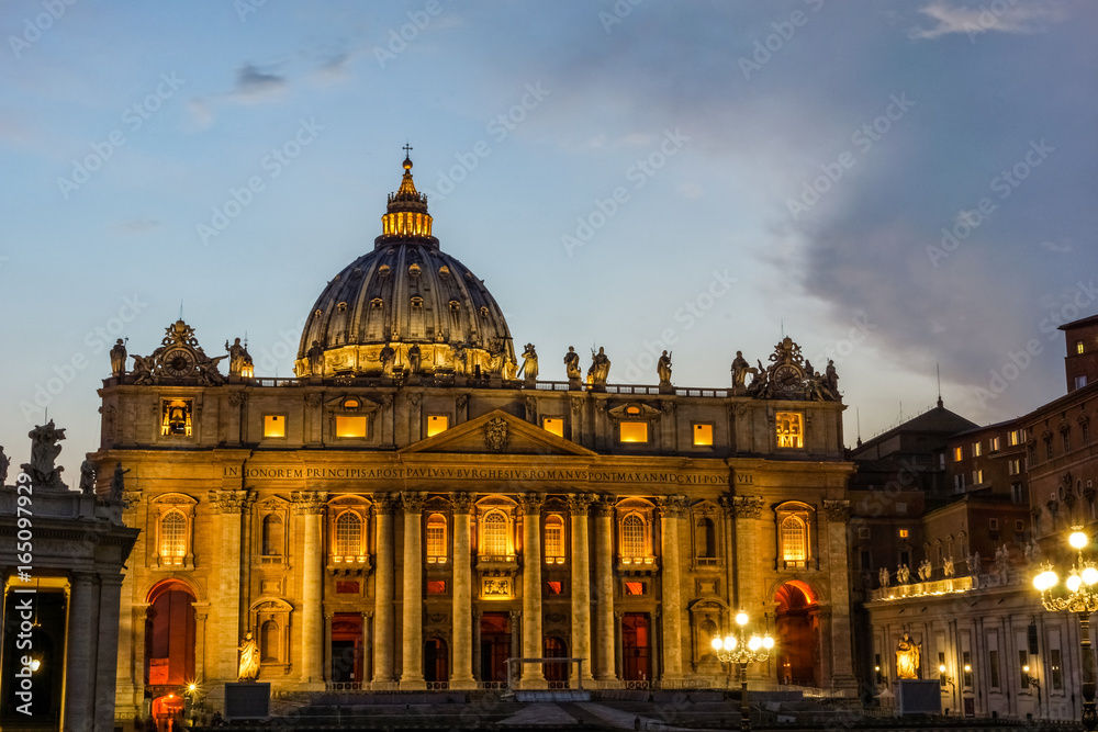 Saint Peter's Basilica in Vatican, Rome, Italy.