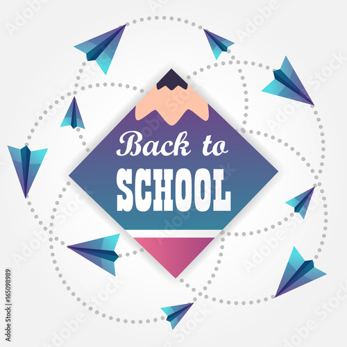 back to school. Stylized school pencil. vector illustration