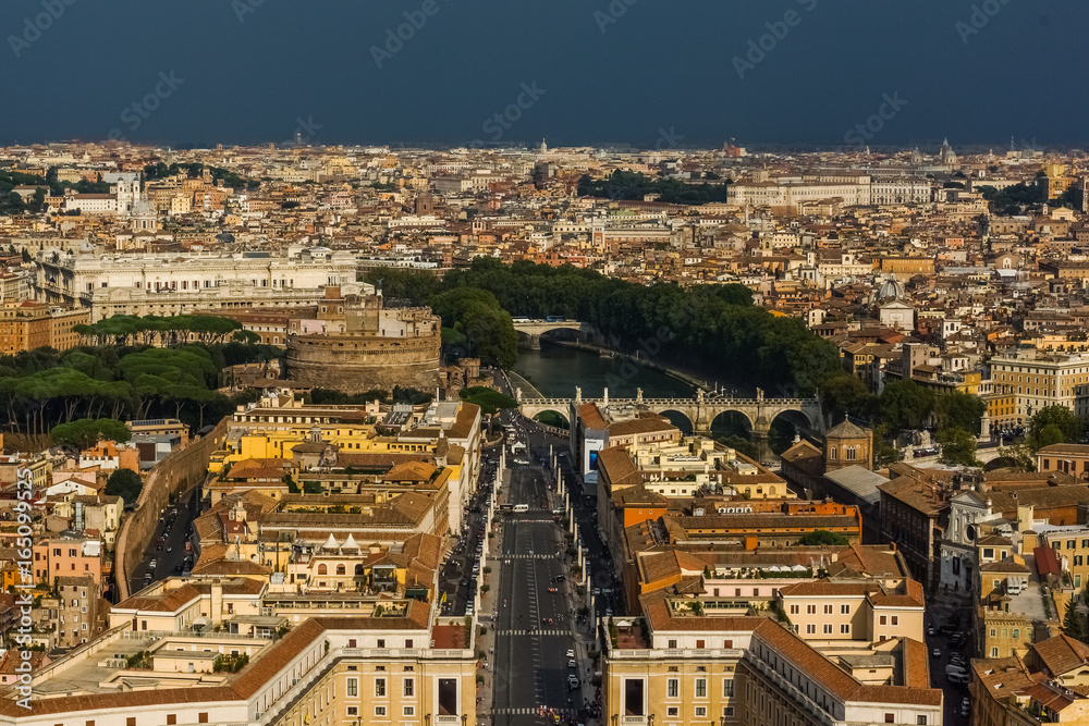 View on the Rome city, Italy