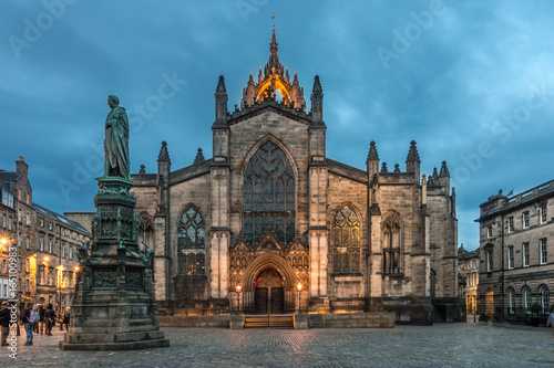Canvas Print Edinburgh - St. Giles' Cathedral by Night