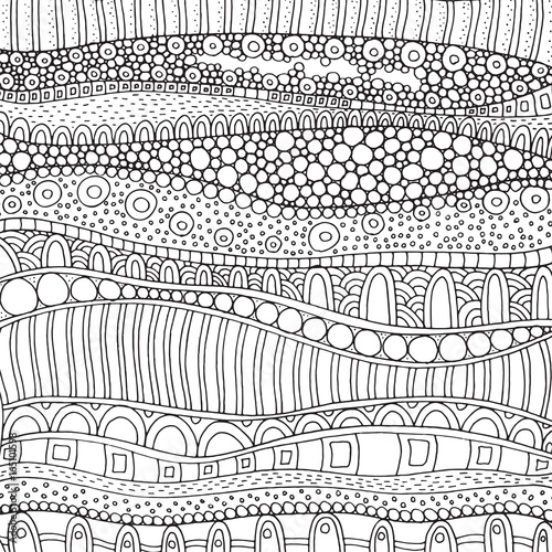 Artistically ethnic pattern. Hand-drawn, ethnic, floral, retro, doodle, vector, zentangle, tribal design element. Pattern for adult coloring book page.