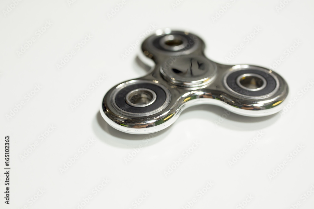 Gray fidget Spinner isolated on white background Gray fidget Spinner isolated on white background