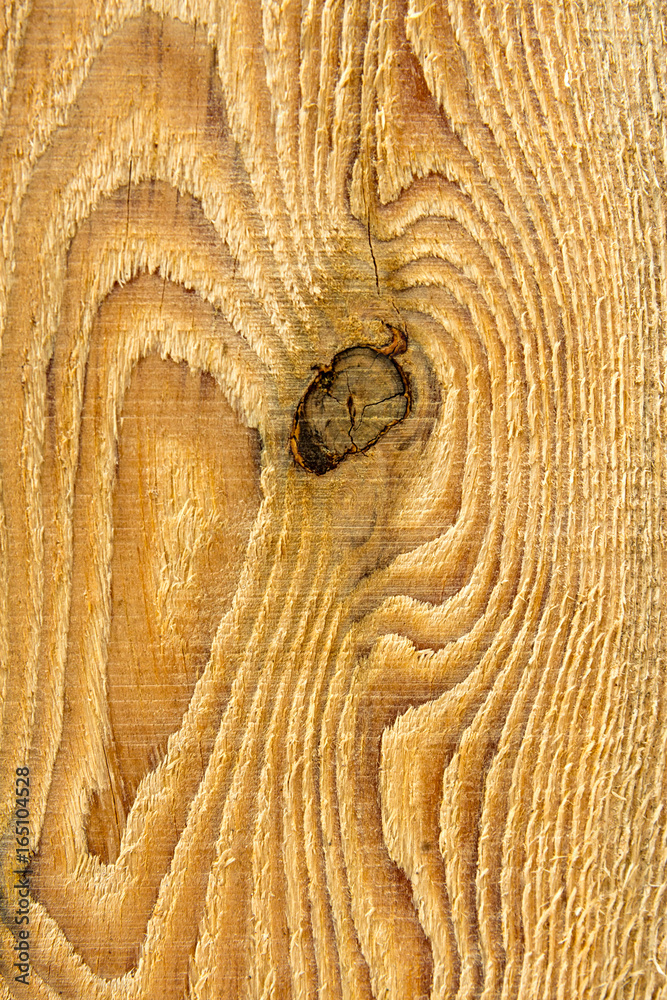 Naklejka premium Colored texture pine colored board with knots close-up