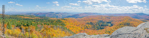 Colorful Panoramic Of The Southeastern Adirondacks In The Fall    © spectrumx86
