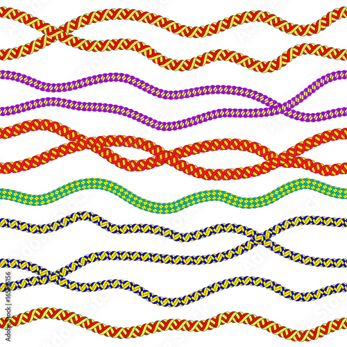 Horizontal seamless  rope  pattern