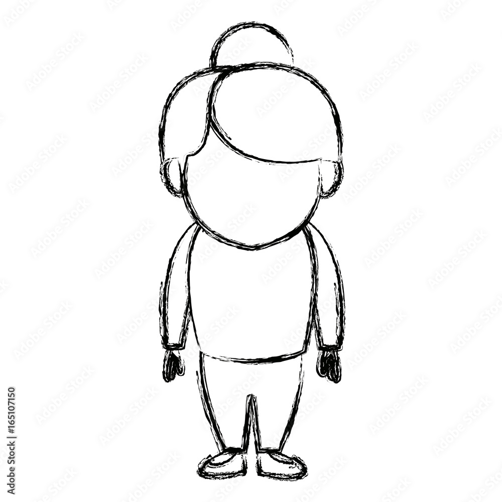 standing woman female adult person character standing woman female adult person character