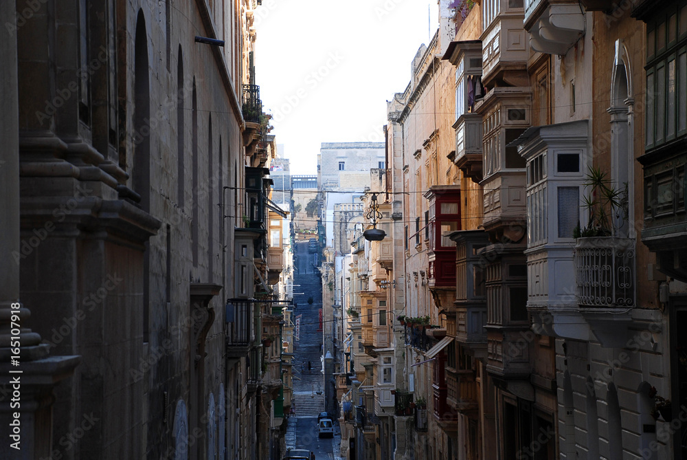 street in historical center of Valletta