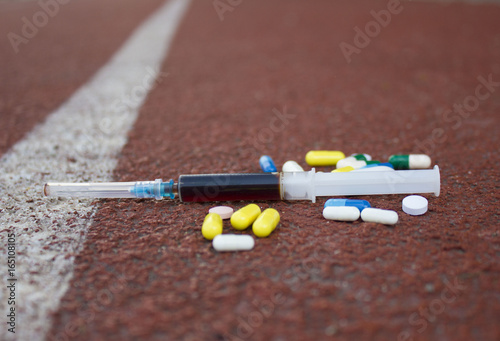 Quadro su tela doping on the treadmill