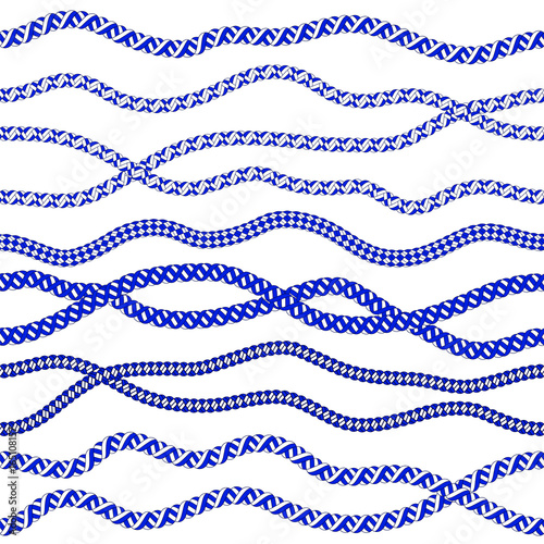Horizontal seamless  rope  pattern, sea and travel