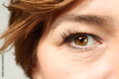 Beautiful elderly woman, closeup