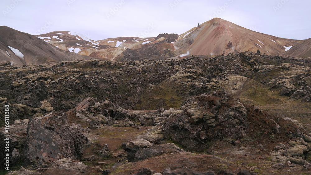 The Rainbow Mountains in Landmannalaugar on Iceland