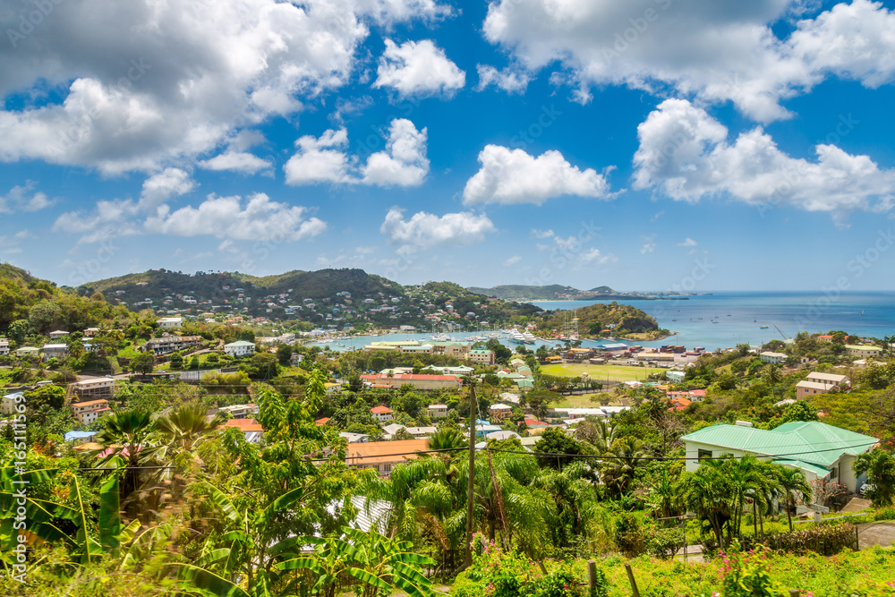 View of St. George City from the Fort Frederick's, Grenada