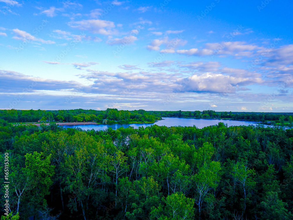 Obraz premium Water and clouds Drone Photo