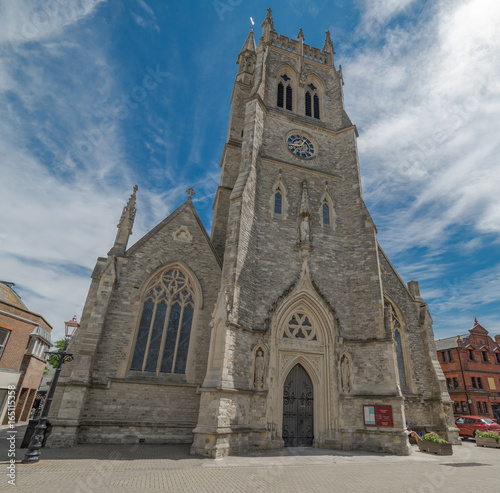 St Thomas Church in Newport town centre on the Isle of Wight, UK