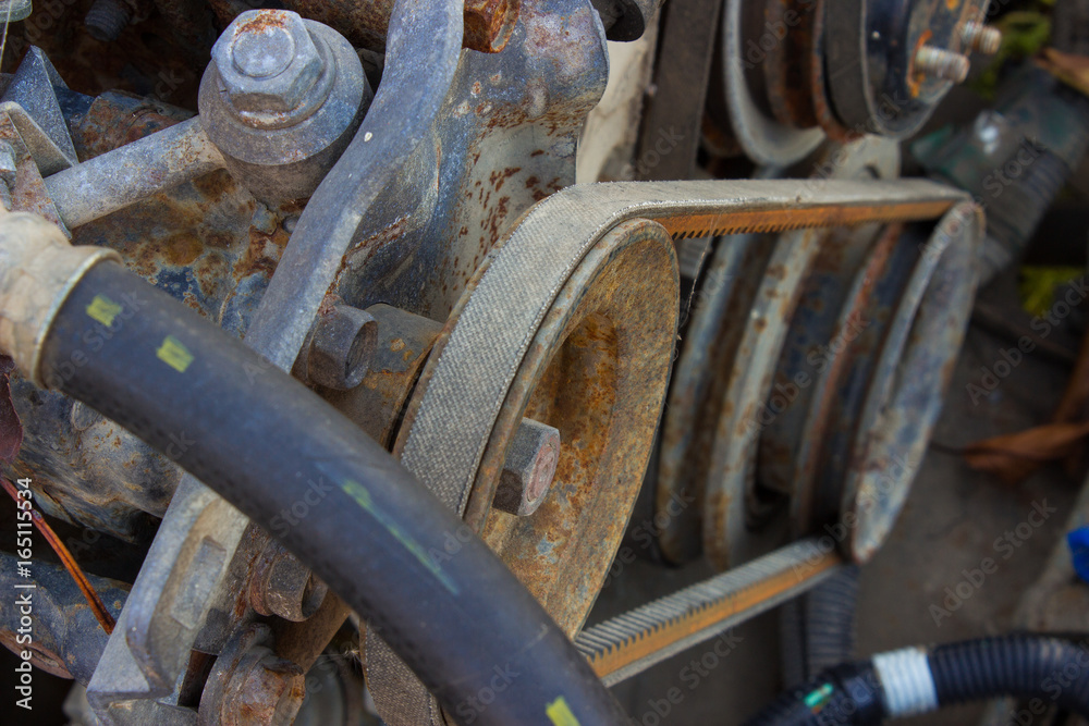belt of the generator and an old car generator belt of the generator and an old car generator