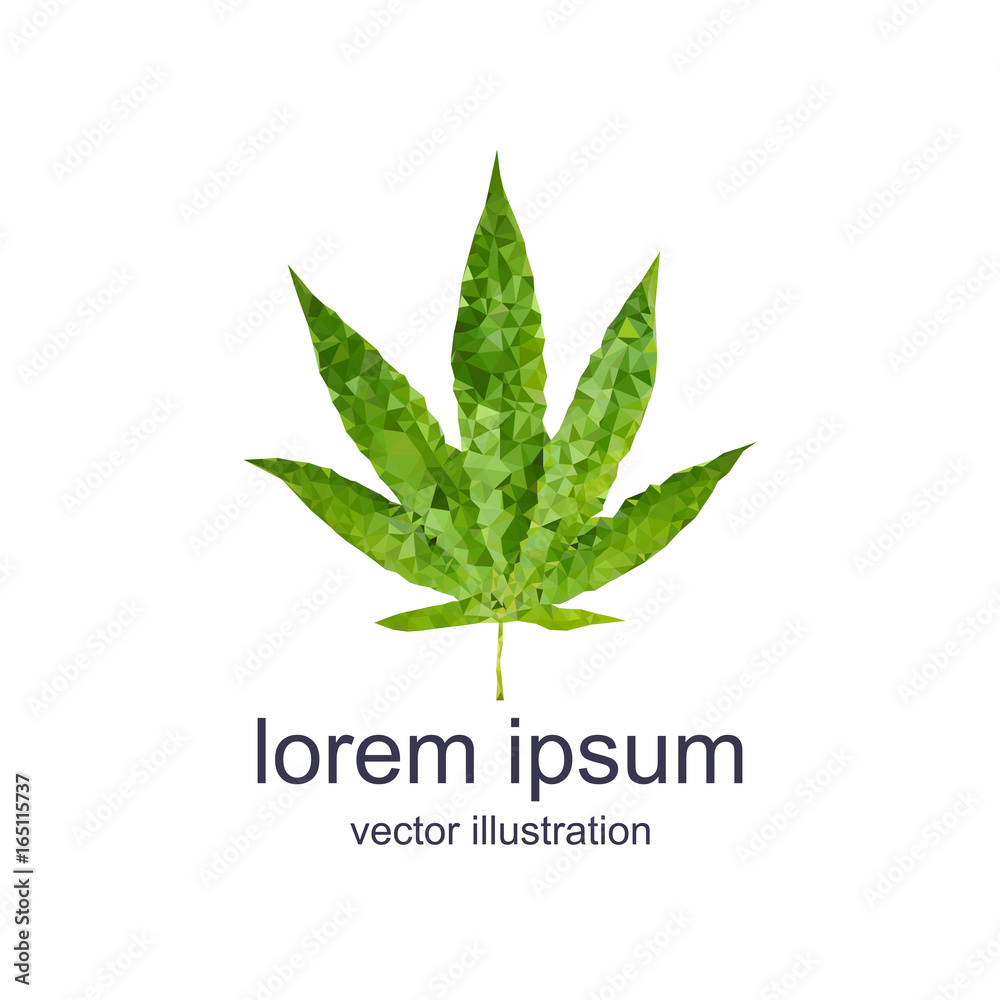 polygonal marijuana leaf polygonal marijuana leaf