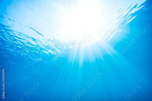 Blue water underwater background