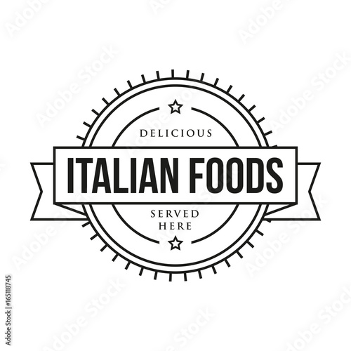 Delicious Italian Foods vintage stamp
