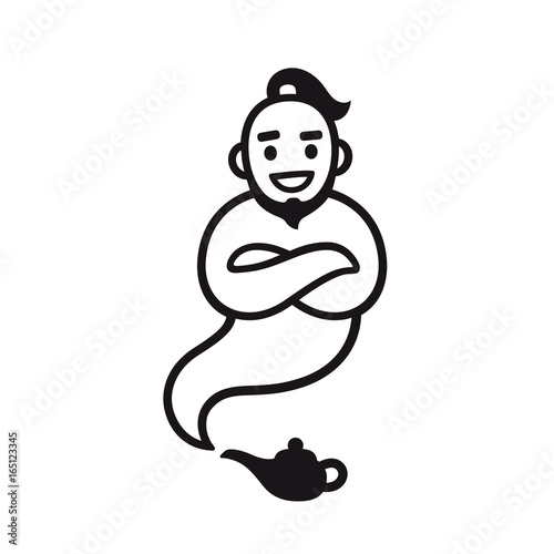 Genie from magic lamp