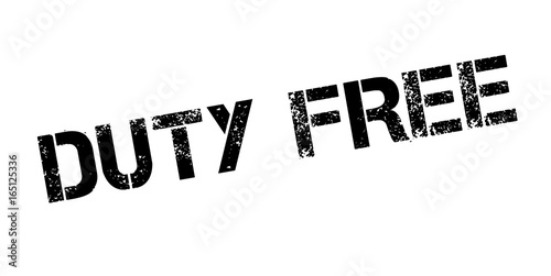 Duty Free rubber stamp. Grunge design with dust scratches. Effects can be easily removed for a clean, crisp look. Color is easily changed.