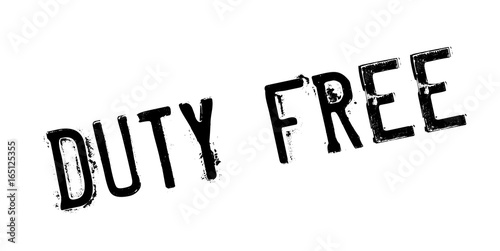 Duty Free rubber stamp. Grunge design with dust scratches. Effects can be easily removed for a clean, crisp look. Color is easily changed.
