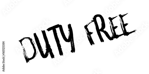 Duty Free rubber stamp. Grunge design with dust scratches. Effects can be easily removed for a clean, crisp look. Color is easily changed.
