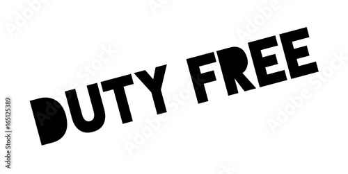 Duty Free rubber stamp. Grunge design with dust scratches. Effects can be easily removed for a clean, crisp look. Color is easily changed.