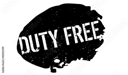 Duty Free rubber stamp. Grunge design with dust scratches. Effects can be easily removed for a clean, crisp look. Color is easily changed.