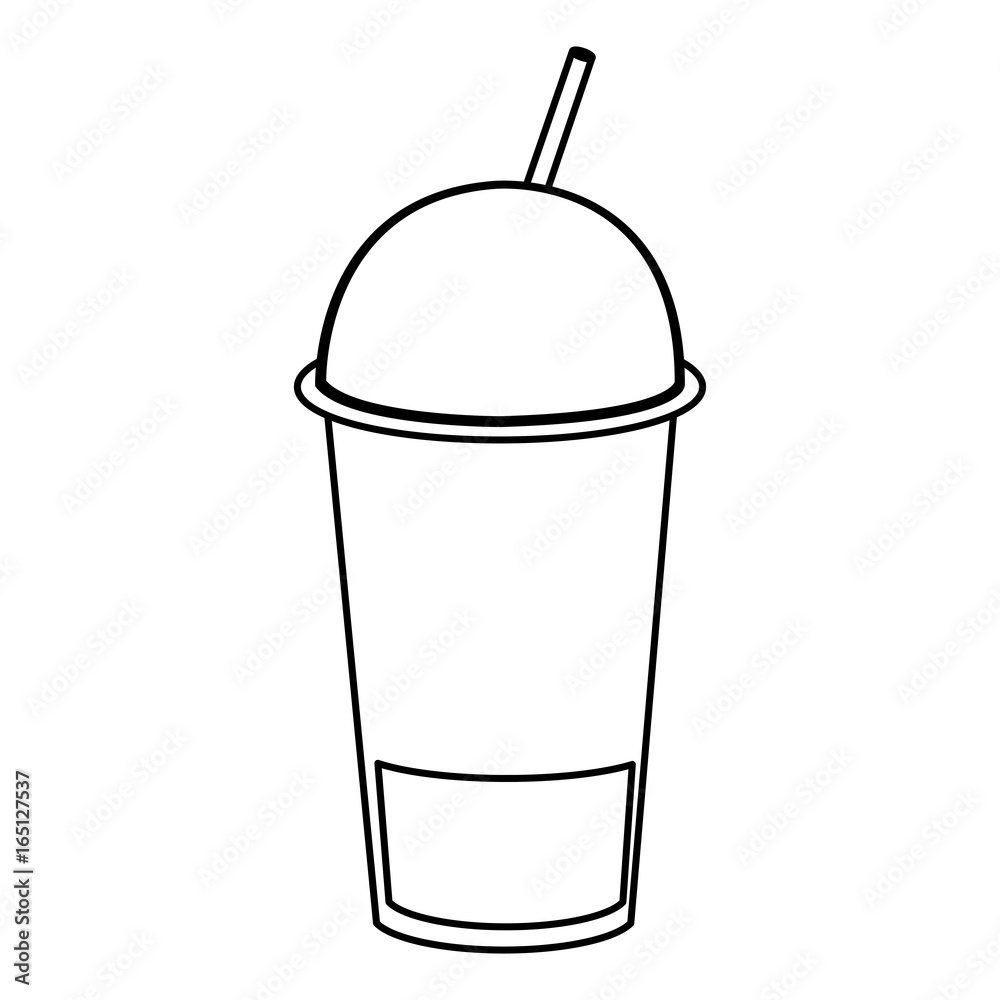 coffee shake with straw vector illustration design coffee shake with straw vector illustration design