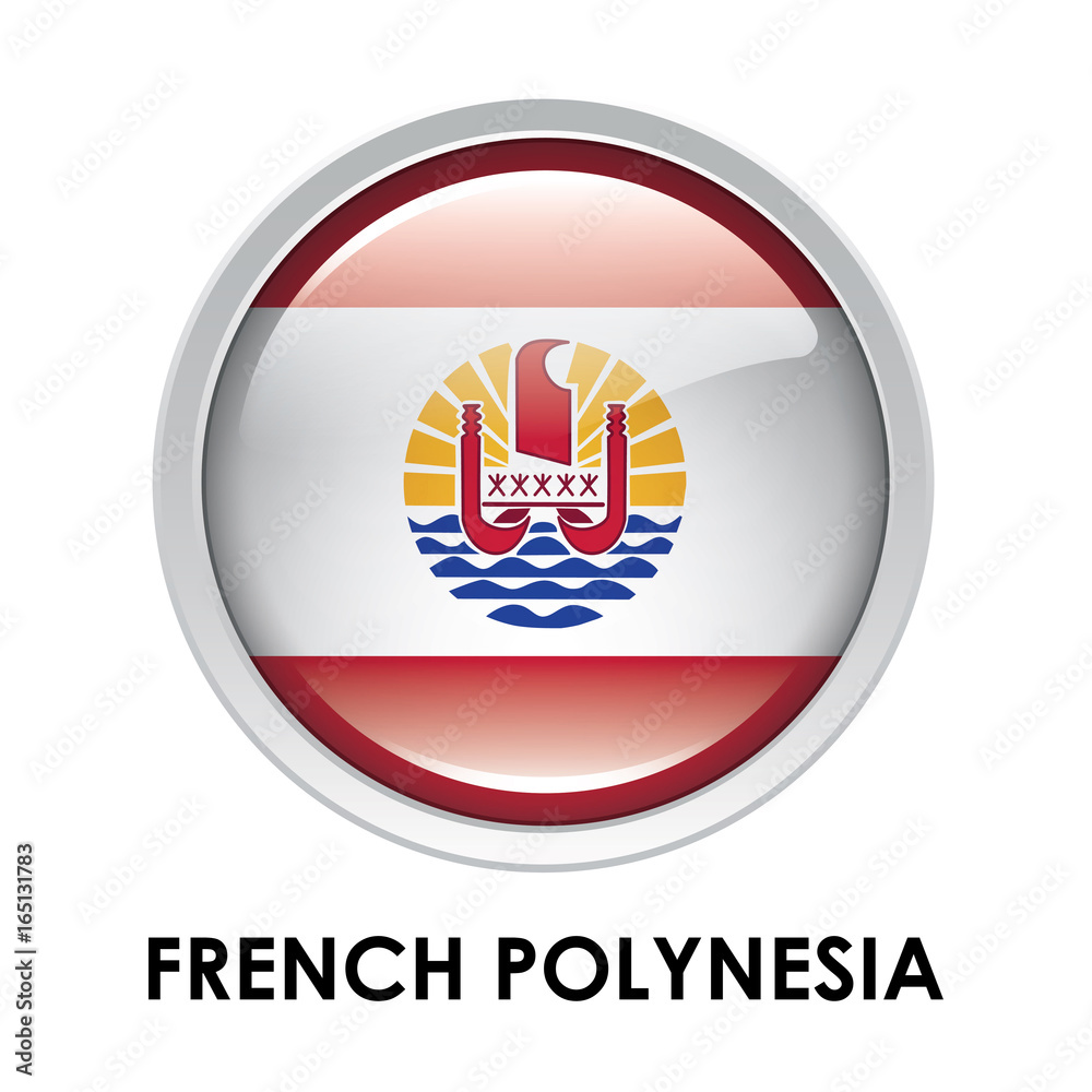 Round flag of French Polynesia Round flag of French Polynesia