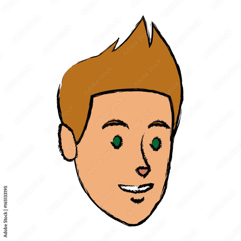 young man people face character avatar young man people face character avatar