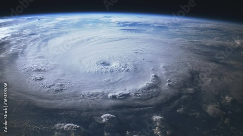 Massive hurricane as seen from space. photo