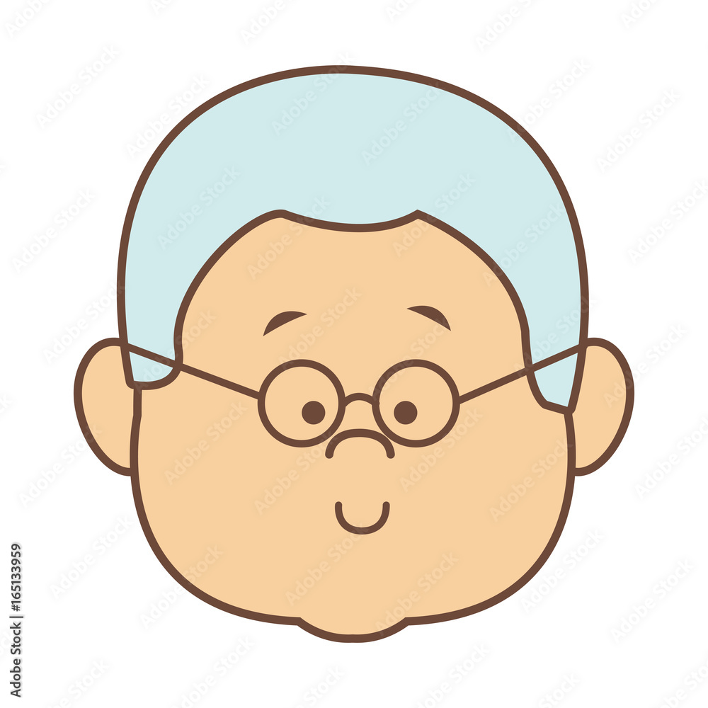 man character head face smiling cartoon