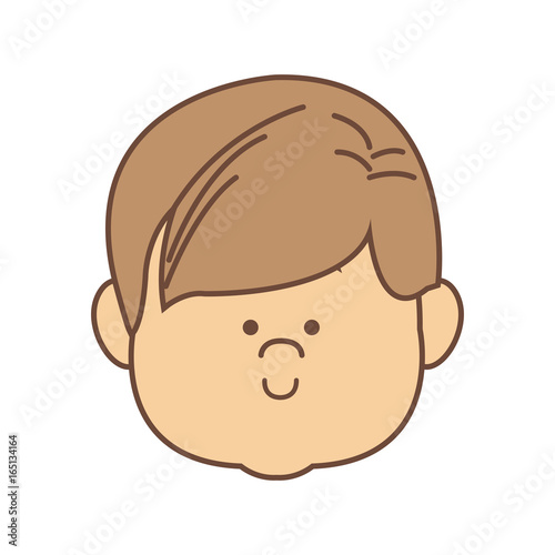 little boy face smile expression cartoon kid