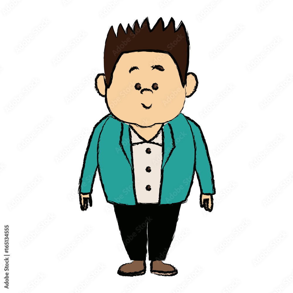 man cartoon standing casual clothes character man cartoon standing casual clothes character