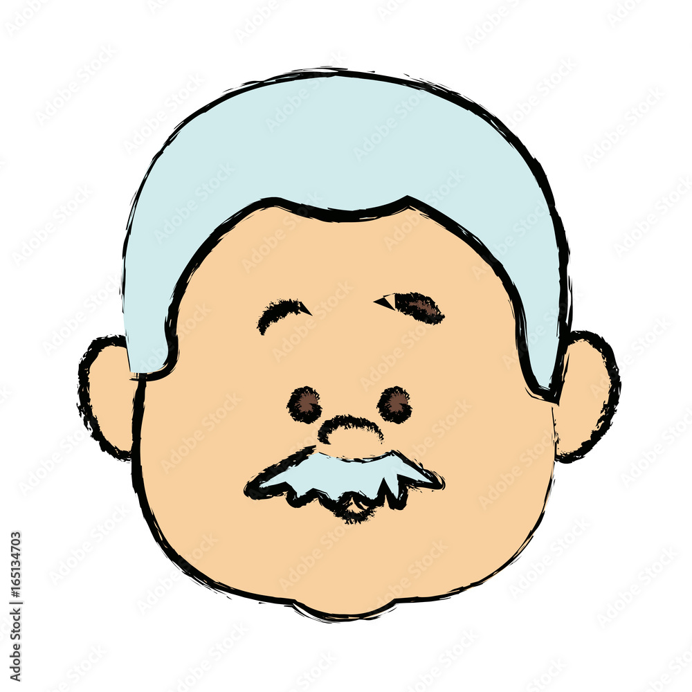 Fototapeta premium man people icon avatar adult person face viewed from front