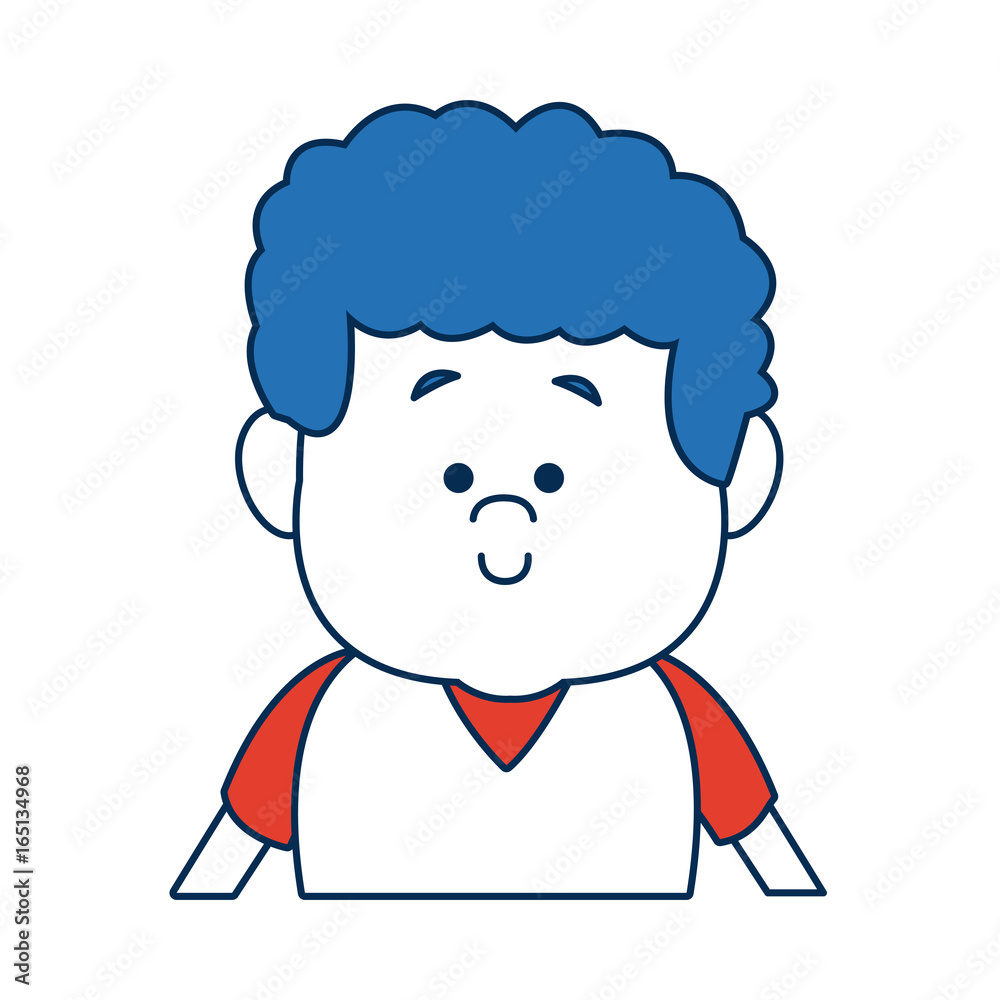 caricature faceless front view half body boy with hairstyle caricature faceless front view half body boy with hairstyle