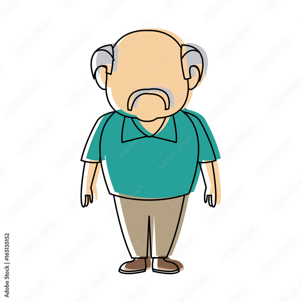 standing man wearing casual clothes cartoon