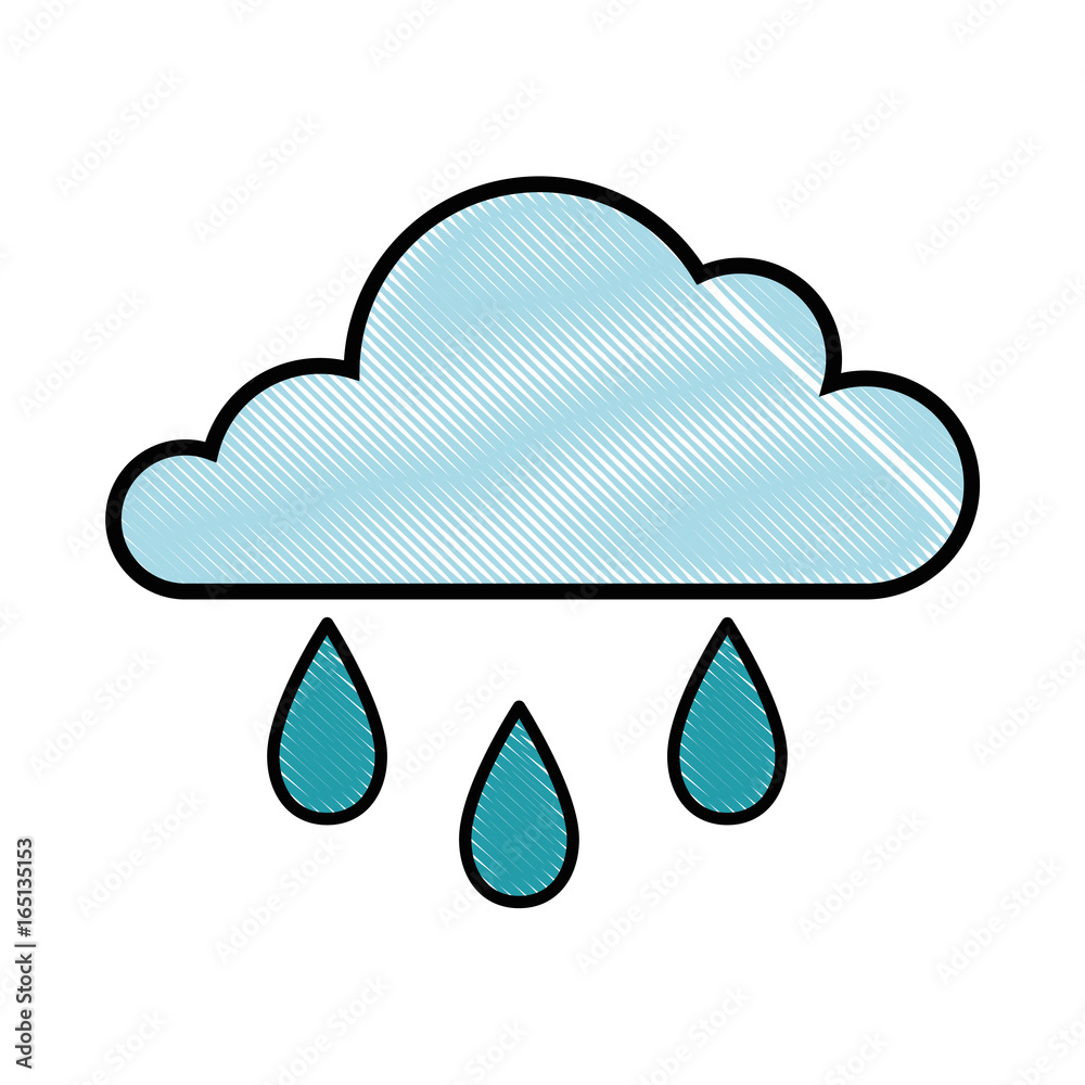 cloud and rain icon over white background vector illustration cloud and rain icon over white background vector illustration