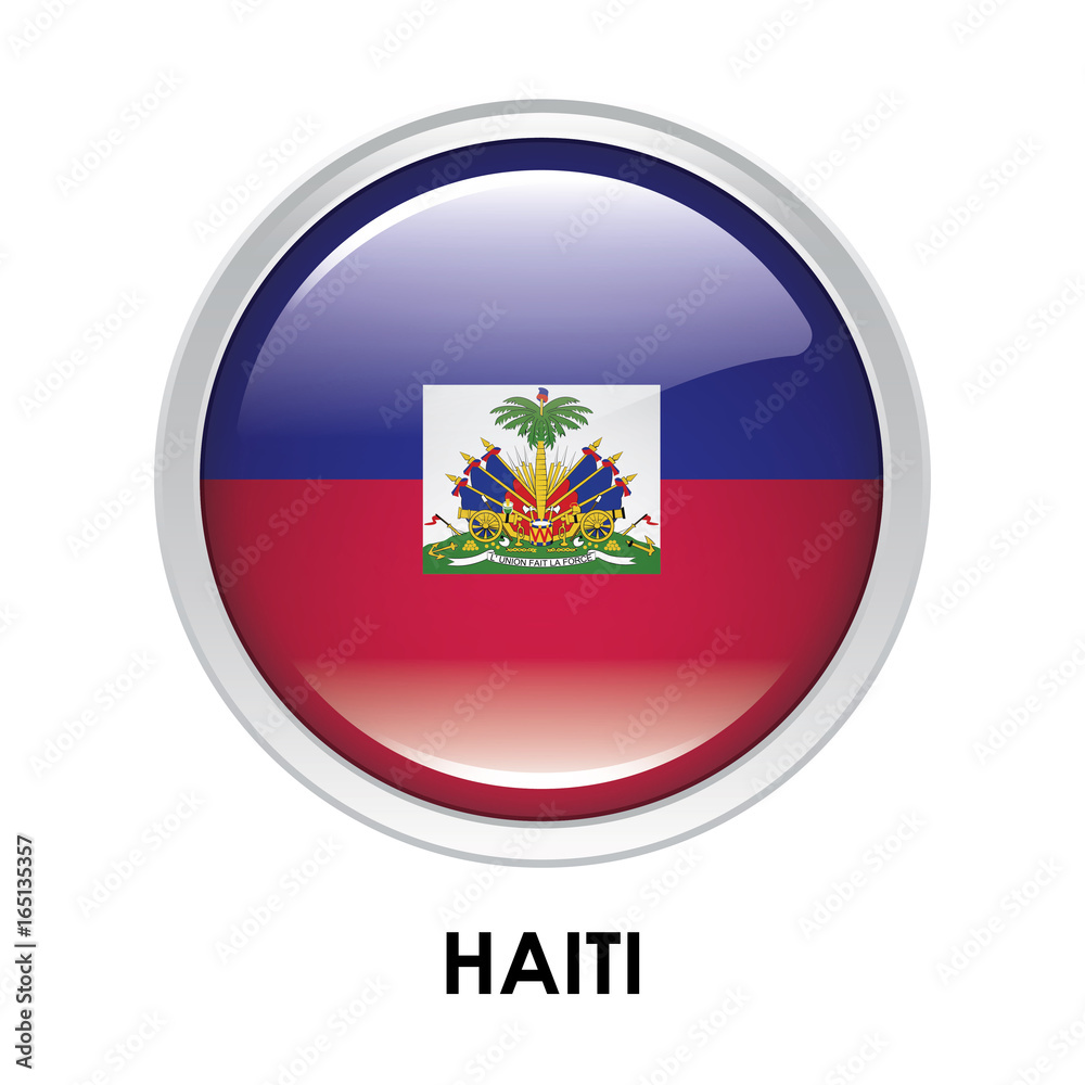 Round flag of Haiti