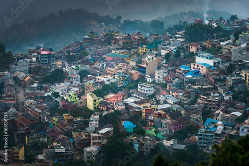 View of Village Tansen from Srinagar Hill, Nepal