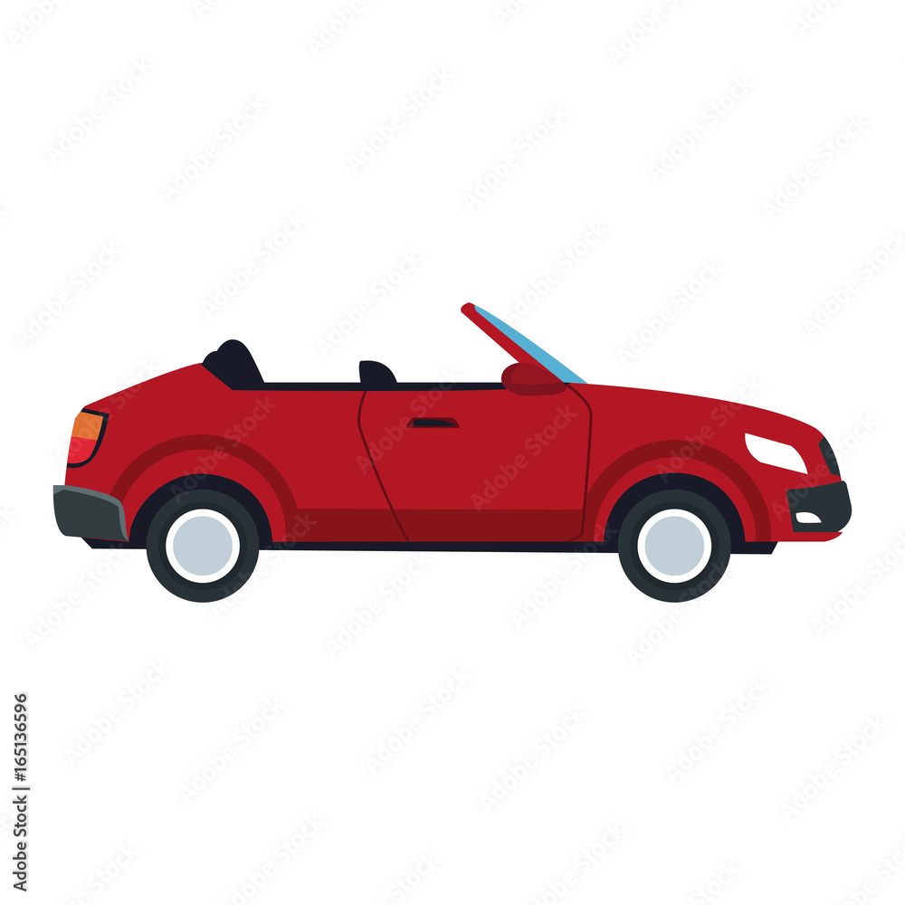 red convertible car sport luxury elegant vehicle
