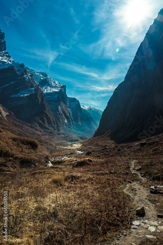 アンナプルナ山域の谷　ネパール