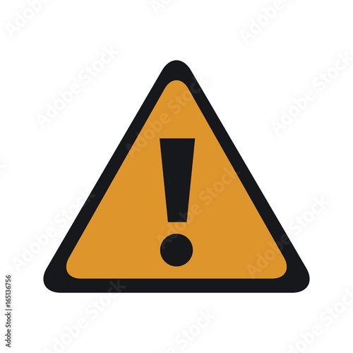 hazard warning attention sign with exclamation mark symbol