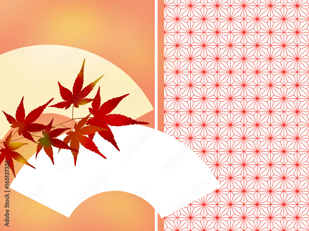 和の背景紅葉和柄和風stock Illustration Adobe Stock