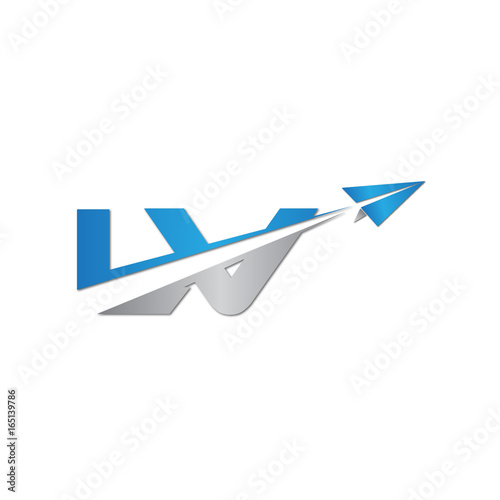 Free Download initial letter ,  logo origami paper plane - GFXLoad