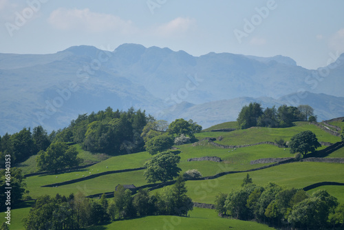 Crinkle Crags above Troutbeck Valley, English Lake District